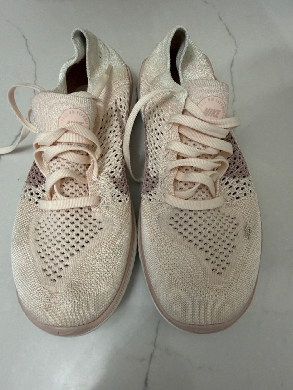 Nike Women’s Flyknit Sneakers - Pale Blush Pink - Picture 3 of 4